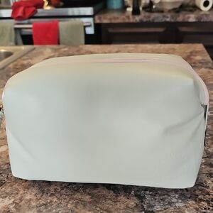 Victoria's Secret Mint Cosmetic Pouch with Pale Pink Accent